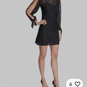 NWT Kensie Black Lace Long Sleeve Dress
